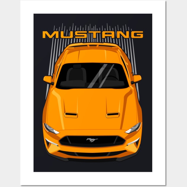 Mustang GT 2018 to 2019 - Orange Wall Art by V8social